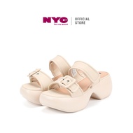 NYC Kasut Perempuan Casey Slip-On  Wedges Sandal -N72413-TF02SV-52-BEIGE