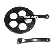 Crank gear sepeda / crankset 44T merk Genio ( steel arm 165mm) - 1set