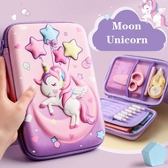 Pencil Case For Girls Cute Unicorn Character Case Pouch Stationery -Purple