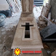 FREEE ONGKIR AREA JAWA...!!! Kijing Makam Marmer Dengan Patung Yesus