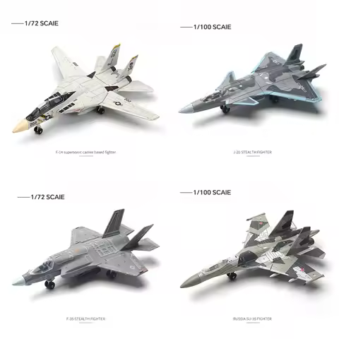 1/72 Plane model kit F-14 SU-35 J-20 F-35 Military Fighter Model Assemble Copter Airplane Model Puzz