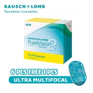 Bausch & Lomb Pure Vision 2 Multifocal (6 Pcs + 1 Pc Ultra Multifocal) Monthly Disposable Lenses