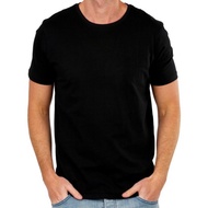 T-Shirt Kosong Hitam Dewasa Lengan Pendek / Plain Black Short Sleeve T-shirt for adult
