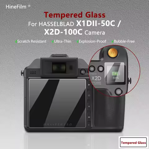X2D100C X1D2-50C Camera Glass 9H Hardness Tempered Glass LCD Screen + Info Screen Protector glass Ha