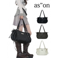 Korean Ason Pillow Bag Motorcycle Dumpling Bag Versatile Commuter Shoulder Crossbody Handbag Large C