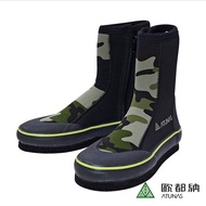 Made In Taiwan [Oduna ATUNAS] S-8 Long Tube Felt Anti-Slip Shoes {Black/Camouflage} Diving Bottom An