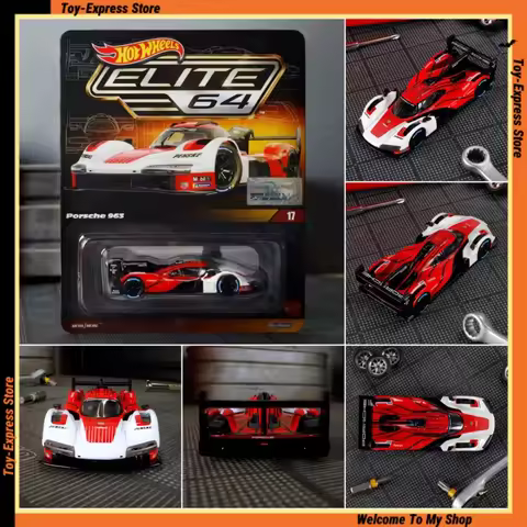 Hot Wheels 2025 Elite 64 Children Toys Hotwheels 2025 1:64 Car Model Boys Kids Toys Porsche 963 Diec