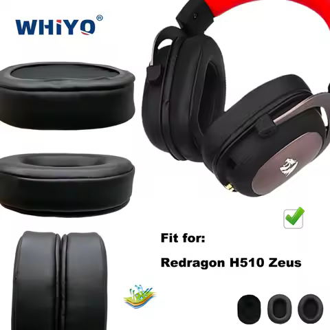 Replacement Ear Pads for Redragon H510 H 510 H-510 Zeus Headset Parts Leather Cushion Velvet Earmuff