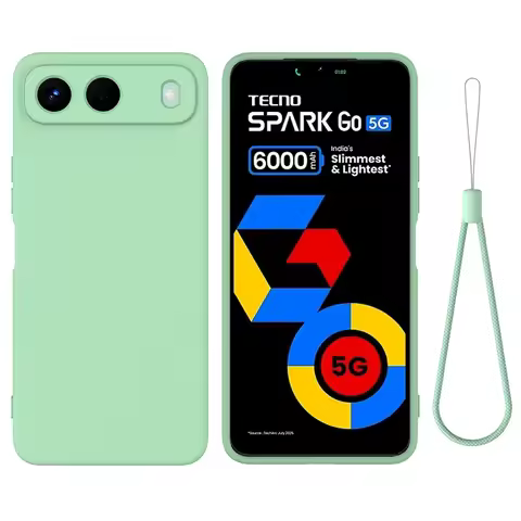 For Tecno Spark 40 5G Case New Liquid Silicone Skin-Friendly TPU Anti-drop with Lanyard Cover For Te