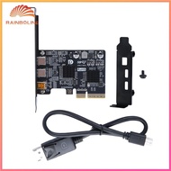 Type-C Expansion Card ASM3142 Controller DP 4K Video Adapter Converter Dual USB-C Port Docking Stati