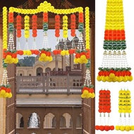 1.5M Deepavali Marigold Pendant 2025 Happy Diwali Wedding Flower String Pendent Diwali Decoration
