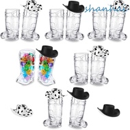 SHANHAI 24/33 Pcs Mini Plastic Boot Cups Set, Food Grade Lightweight Cowboy Boot Shot Glasses, Pract