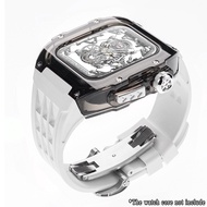 สายเคสโปร่งใสหรูสำหรับนาฬิกา Apple อัลตร้า49มม. 45มม. 44มม. สายชุดแท่งฟลูออโรสำหรับ I Watch Series 8 7 6 5 4 SE (ไม่รวมนาฬิกา)
