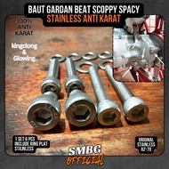 AXLE BOLT SCOOPY SPACY STAINLESS A2-70 ANTI-RUSTBEAT