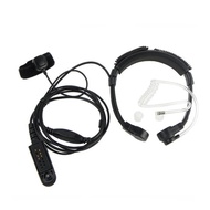 Handsfree Throat Mic with Extendable Neckband Microphone, Earpiece Headset for Motorola, GP340, GP33