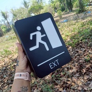 EXIT Symbol Sign 2K Painted Steel Premium Grade