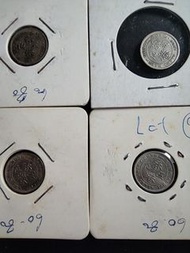 1900 香港五仙銀幣共4只