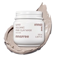 innisfree Super olcanic Clay Mask, Pore  & Oil Control Face Mask for Oily  with AHA, Korean Wash-Off