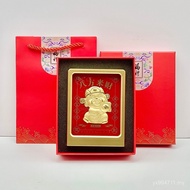 Pure Gold Set Collectibles 999 Birthday Gifts Ornaments Lucky Gifts Lucky Desk Money Bafanglai N7CS