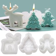 屯京 - [薑餅人] 聖誕蠟燭矽膠模具 慕斯矽膠模具 蛋糕模具 車飾擺件模 [平行進口]