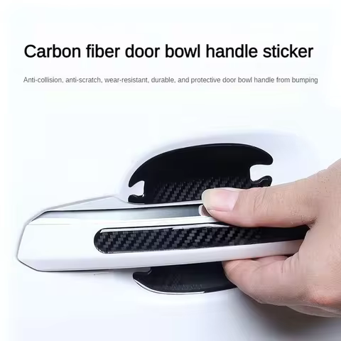 Car door bowl door handle protective sticker Door rearview mirror carbon fiber drop adhesive protect