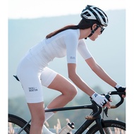 BIB Skull Monton WHITE WOMEN'S cycling shorts moontoon WHITE jersey