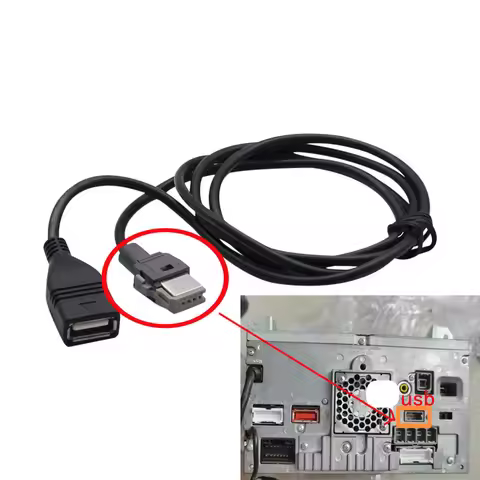 Car USB Cable Adapter 4Pin USB Cable Fit For Alpine Head Unit CD Player Replacement Automobiles Elec