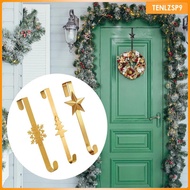 [tenlzsp9] Sturdy Metal Door Wreath Hanger Easy Install Front Door Hook Versatile Holiday Garland Ho