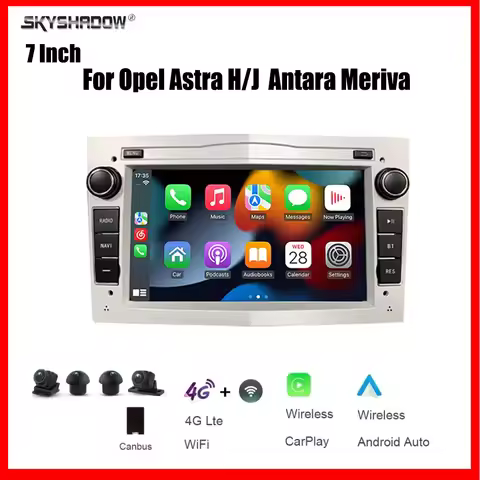7" CarPlay Android 15 8 Core 12G+256G Car multimedia player 4G wifi GPS Navigation car radio For Ope