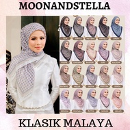 MoonandStella | Klasik Malaya | Tudung Raya 2024 | Tudung Bawal Printed Cotton | Tudung Bawal Bidang 45