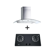 TECNO+ ชุดเช็ทเครื่องดูดควัน+เตาแก๊ส set Hob 2073 GB+Hood TNS 90 GS