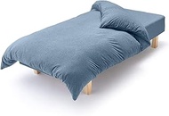 Offtime AJ022KSDL Duvet Cover, Cotton Blend Sheeting Knitting, Navy, Semi-Double 66.9 x 82.7 inches 