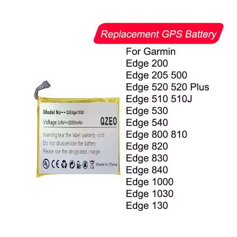 Replacement GPS Battery For Garmin Edge 200 205 500 520 Plus 510 510J 530 540 800 810 820 830 840 10