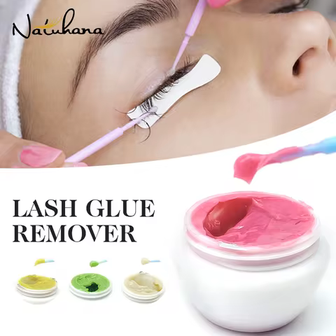 NATUHANA Fruit Flavour Eyelash Remover Glue Quick Unloading Adhesive Professional Cream Remover for 