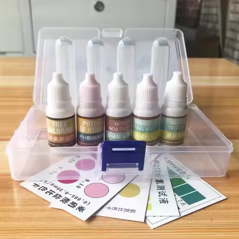 PH NH4 NO2 No3 GH CI H2S aquarium fish tank water quality testing solution aquaculture water quality