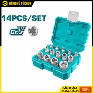 Set of 14 type E tube tips Total THKTETS0114 – CR-V steel – 1/4”, 3/8”, 1/2” – Genuine product with 