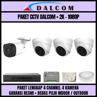 Dalcom 4-CHANNEL 4-camera CCTV Package 2K 1080P