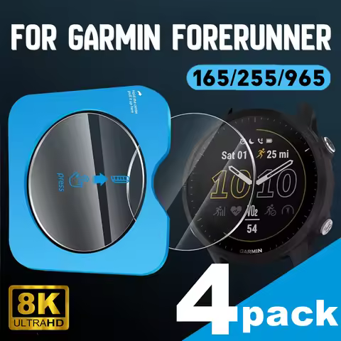 Quick Install Tempered Glass for Garmin Forerunner 165 955 255 Premium Screen Protector for Forerunn