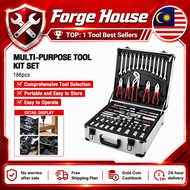 Heavy Duty Drawer Set Total Tool Set Spanar Box 187pcs Craft Hand Tools In Aluminium Trolley Case To