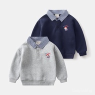 1-6Boys' tops，Children's Fashionable Two-in-One Sweatshirt