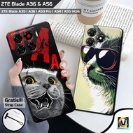 Latest ZTE Blade A56 & ZTE Blade A36 Case 2025 Cat Motif | SoftCase HP ZTE Blade A56 | ZTE Blade A55