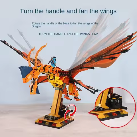 Avatar Flying Dragon Rider model movable figures compatible with LEGO Dragon Jigsaw Building Block T