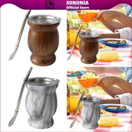 [SONONIA] Yerba Mate Cup Kit 8 Ounces Heat Insulation Yerba Gourd Tea Cup Versatile Mate Tea Cup/gou