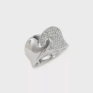SWAROVSKI施華洛世奇 造型鑲水鑽戒指-銀
