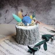【線上DIY材料包】水泥盆乾燥花香氛蠟燭