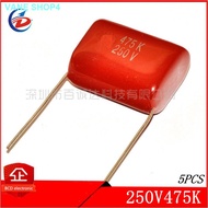 original❀۞┋5PCS CBB capacitor 250V 475K 4.7UF foot pitch 25MM 475k 250v