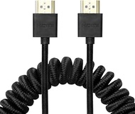 Uonecn 8K HDMI 2.1 Cable Coiled Braided for Sony A7iv, Z-CAM F6, Z-Cam E2 Pro, 48Gbps High Speed Eth