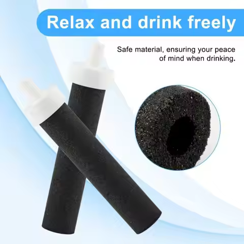 BPA-Free Water Bottle Filters Leak-Proof Seal Easy Installation Replacement Filters Purifying Silico