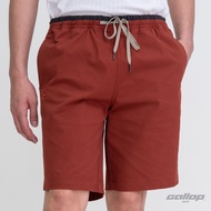 GALLOP : Mens Wear CASUAL SHORTS  กางเกงขาสั้นเอวยางยืด รุ่นต่อขอบ GS9024 สี Brick - ส้มอิฐ / ราคาปก