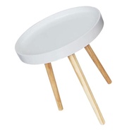 Garneck Round Coffee Table Round End Table Wooden Nightstand Sma 並行輸入品